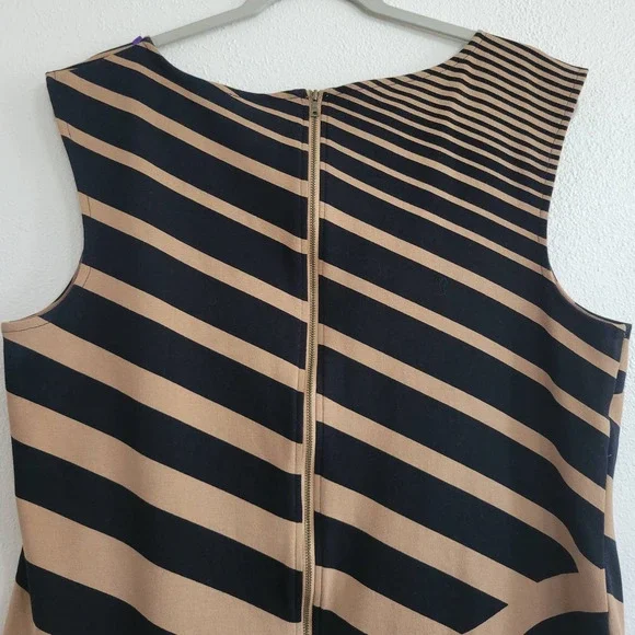 LOFT Sleeveless Striped Zip-up Dress - Picture 4 of 6